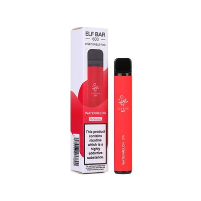 Elf Bar 600 Puff Disposable Vape Pod Device 20MG  Box of 10
